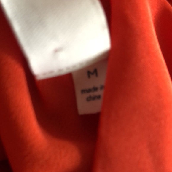 ASTR The Label  Women's Gaia Slip Dress Orange Midi Sz M Asymmetrical Hem Summer - Picture 9 of 11